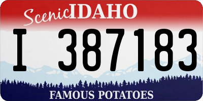 ID license plate I387183
