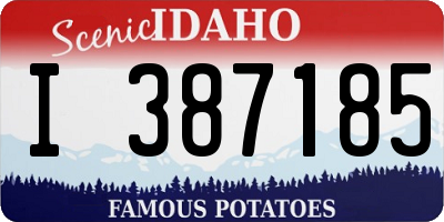 ID license plate I387185