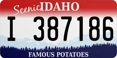 ID license plate I387186