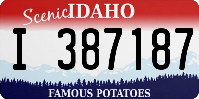 ID license plate I387187
