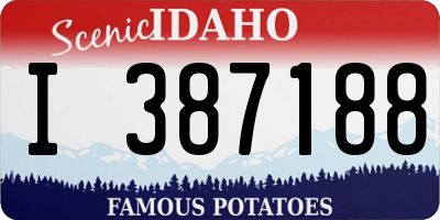 ID license plate I387188