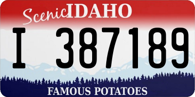 ID license plate I387189