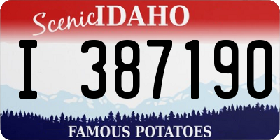ID license plate I387190