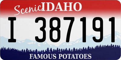 ID license plate I387191