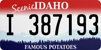 ID license plate I387193
