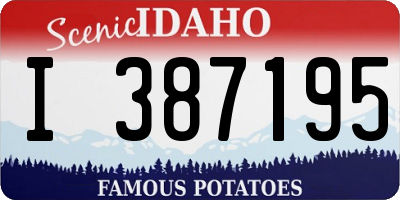 ID license plate I387195