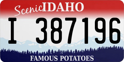 ID license plate I387196