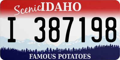 ID license plate I387198