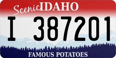 ID license plate I387201