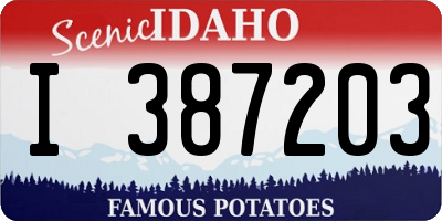 ID license plate I387203