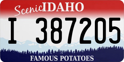 ID license plate I387205