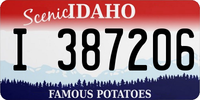 ID license plate I387206