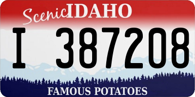 ID license plate I387208