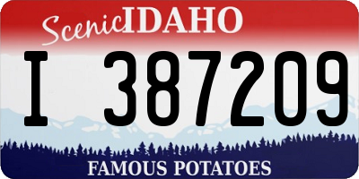 ID license plate I387209