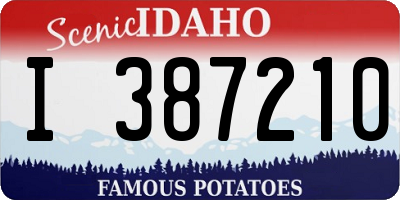 ID license plate I387210