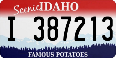 ID license plate I387213