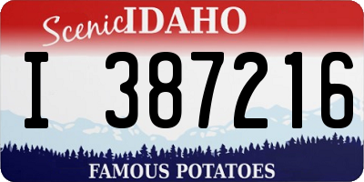 ID license plate I387216