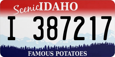 ID license plate I387217