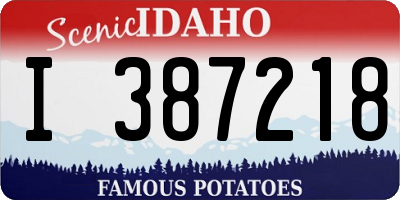 ID license plate I387218