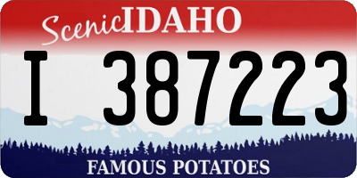 ID license plate I387223