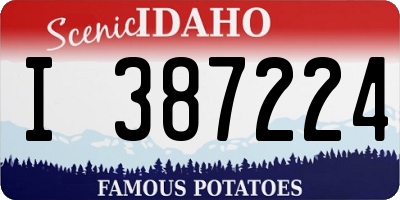 ID license plate I387224
