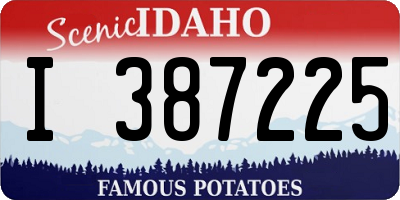 ID license plate I387225