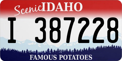 ID license plate I387228