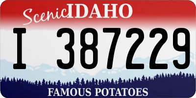 ID license plate I387229