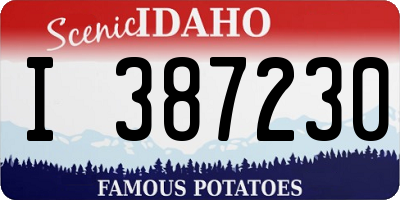 ID license plate I387230