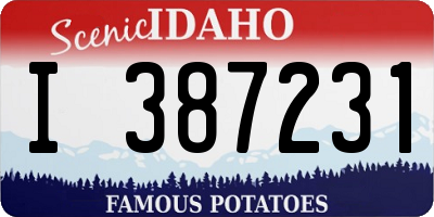 ID license plate I387231