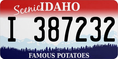 ID license plate I387232