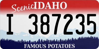 ID license plate I387235