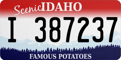 ID license plate I387237