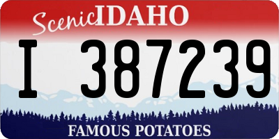 ID license plate I387239