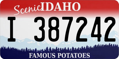 ID license plate I387242