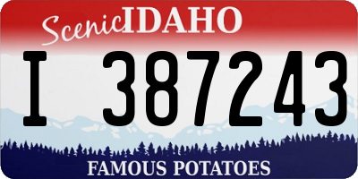 ID license plate I387243