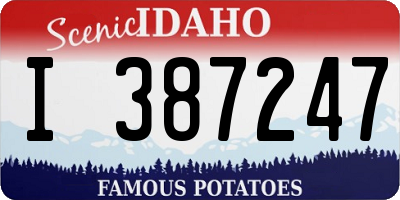 ID license plate I387247