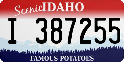 ID license plate I387255