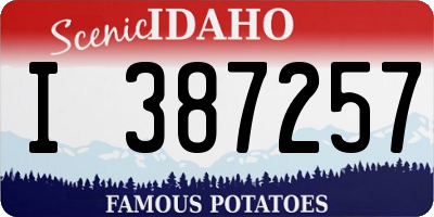 ID license plate I387257