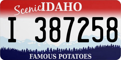 ID license plate I387258