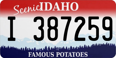 ID license plate I387259
