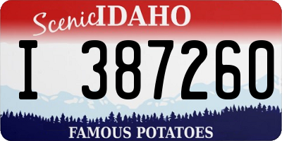ID license plate I387260