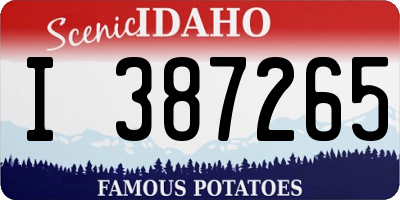 ID license plate I387265