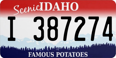 ID license plate I387274