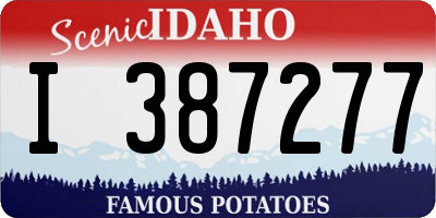 ID license plate I387277