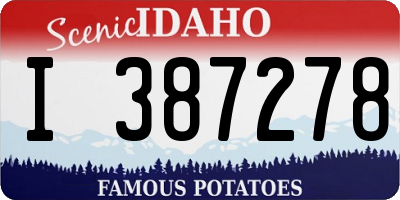 ID license plate I387278