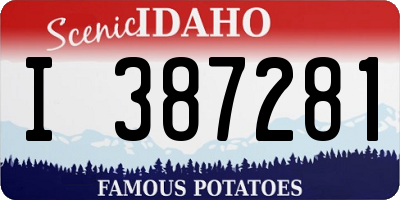 ID license plate I387281