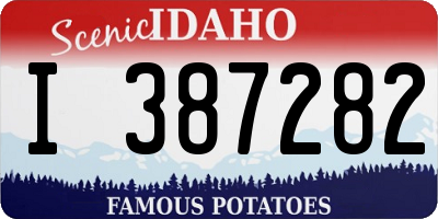 ID license plate I387282