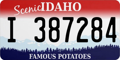 ID license plate I387284