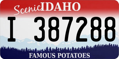 ID license plate I387288